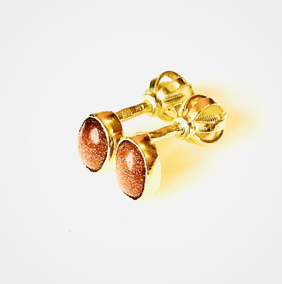 Detské náušnice.Zlaté naušnice na šróbik.